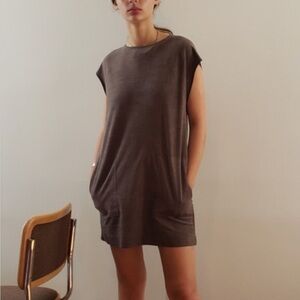 Aritzia Wilfred Free 'Nori' Faux Suede Dress Size XXS Lagenlook